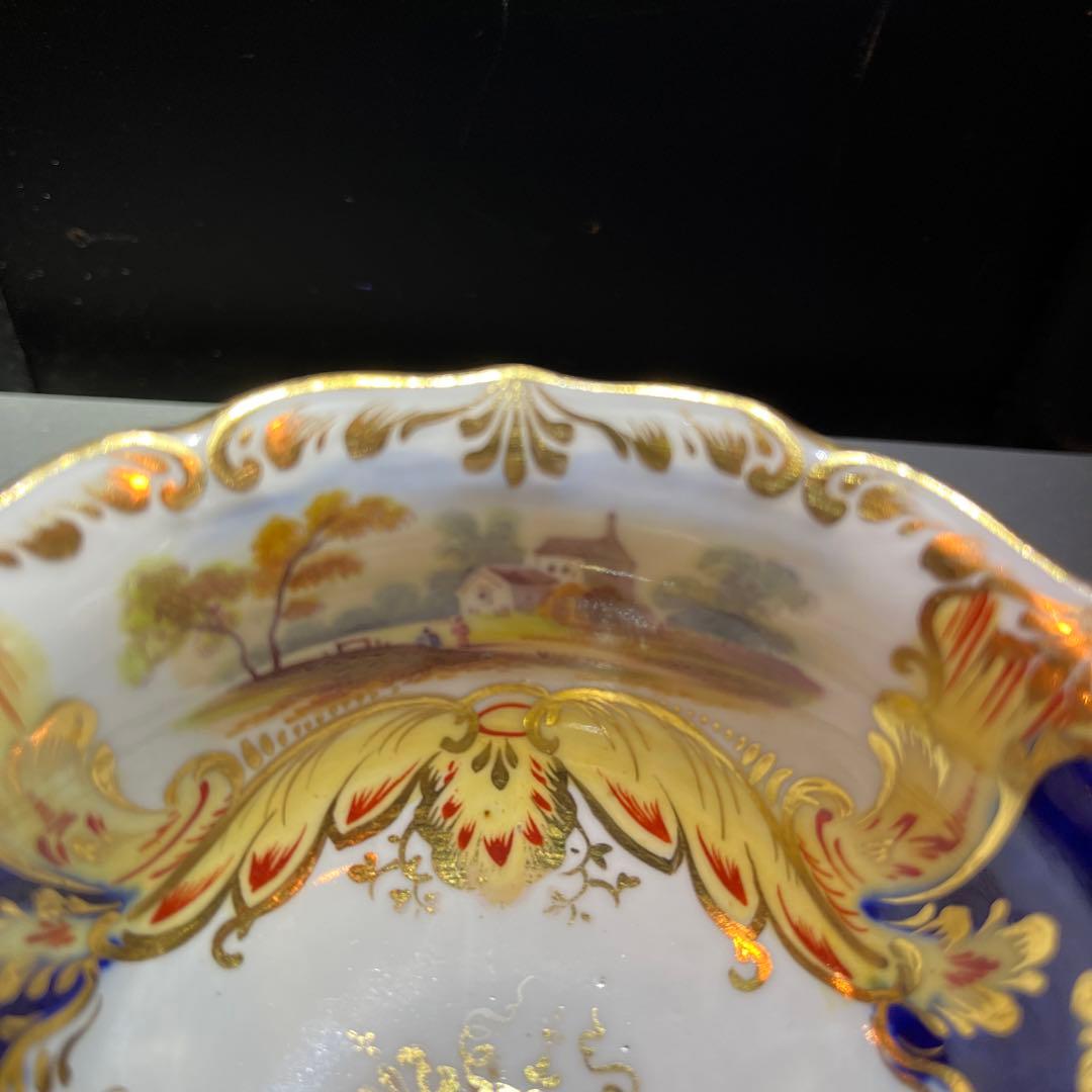 コールポート　アデレードシェイプ風景画　カップ＆ソーサー