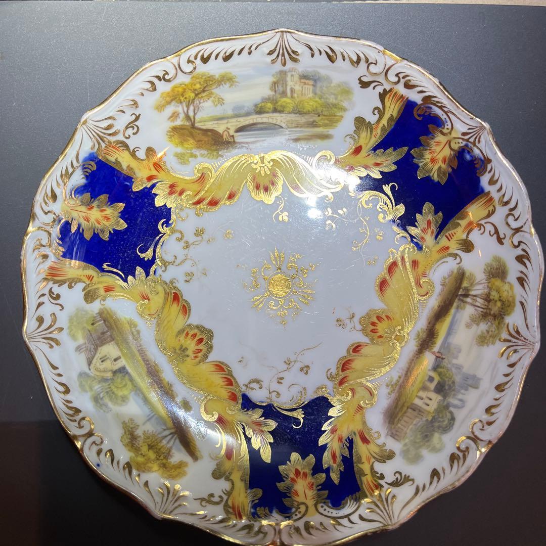 コールポート　アデレードシェイプ風景画　カップ＆ソーサー