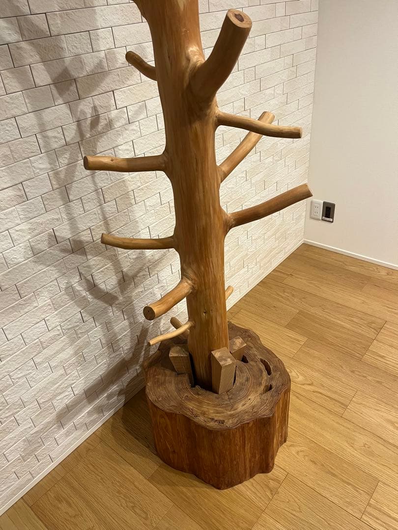 ハンドメイド 木製 ハンガーラック 約220cm