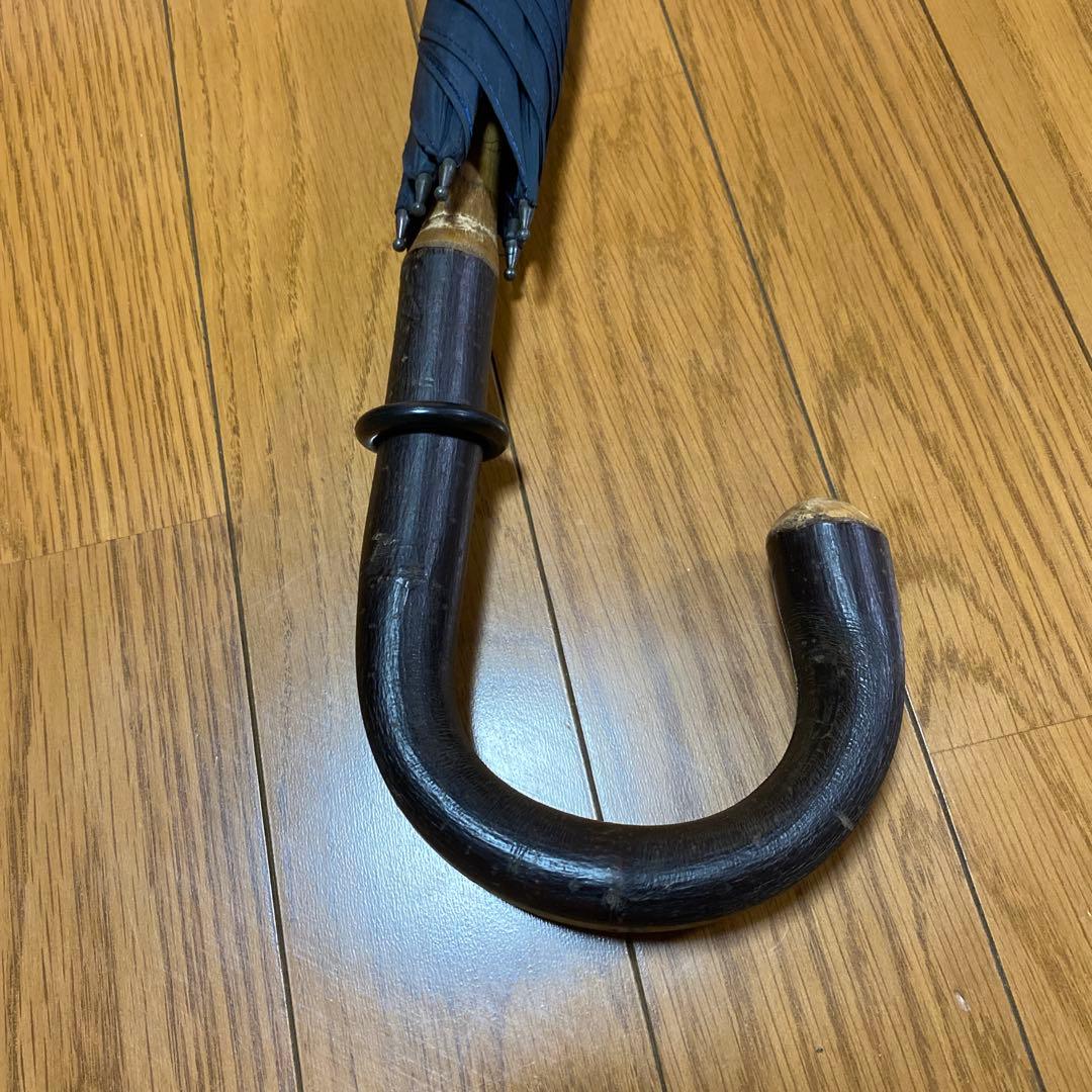 ピアレス　木ハンドル　傘　ネイビー　英国製