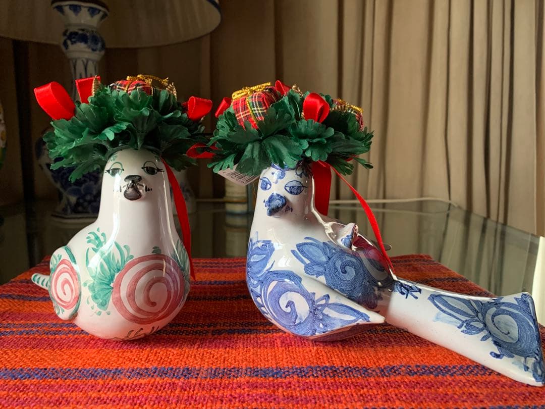 ビヨンヴィンブラッド　激レアビンテージスタジオ手書きオーナメントバード2羽セット