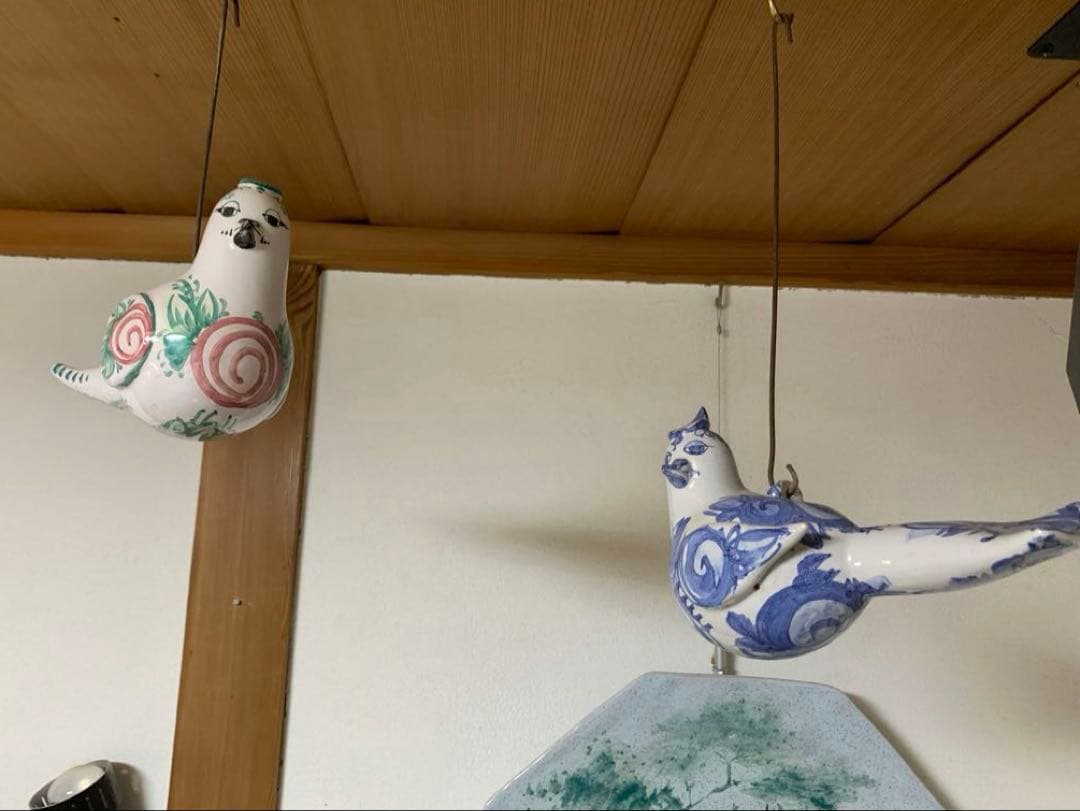 ビヨンヴィンブラッド　激レアビンテージスタジオ手書きオーナメントバード2羽セット