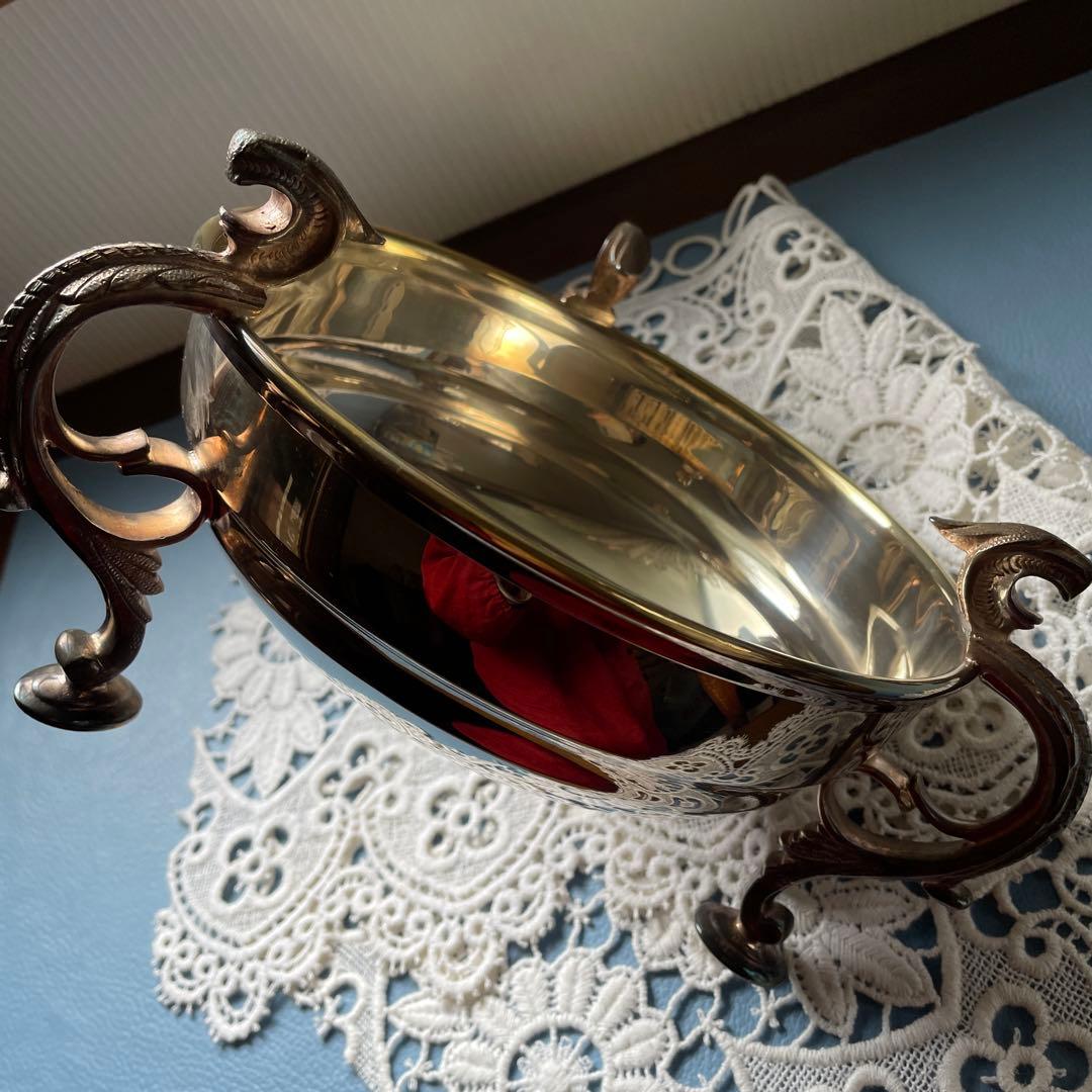 マッピン&ウェッブ　センターピース　ボウル　銀製食器　シルバーウェア　盛鉢　花器