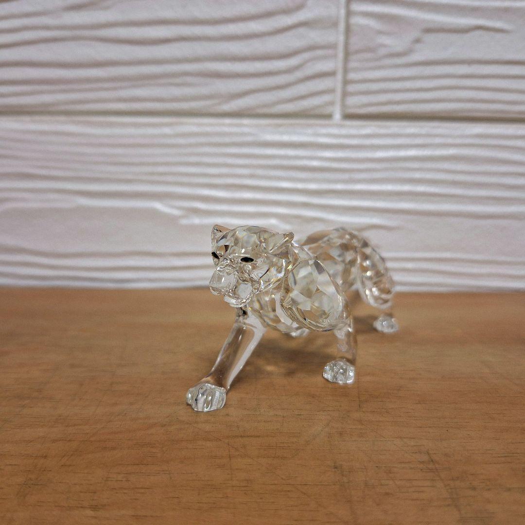 【極美品】スワロフスキー クリスタル 置物 パンサー 豹 フィギュリン