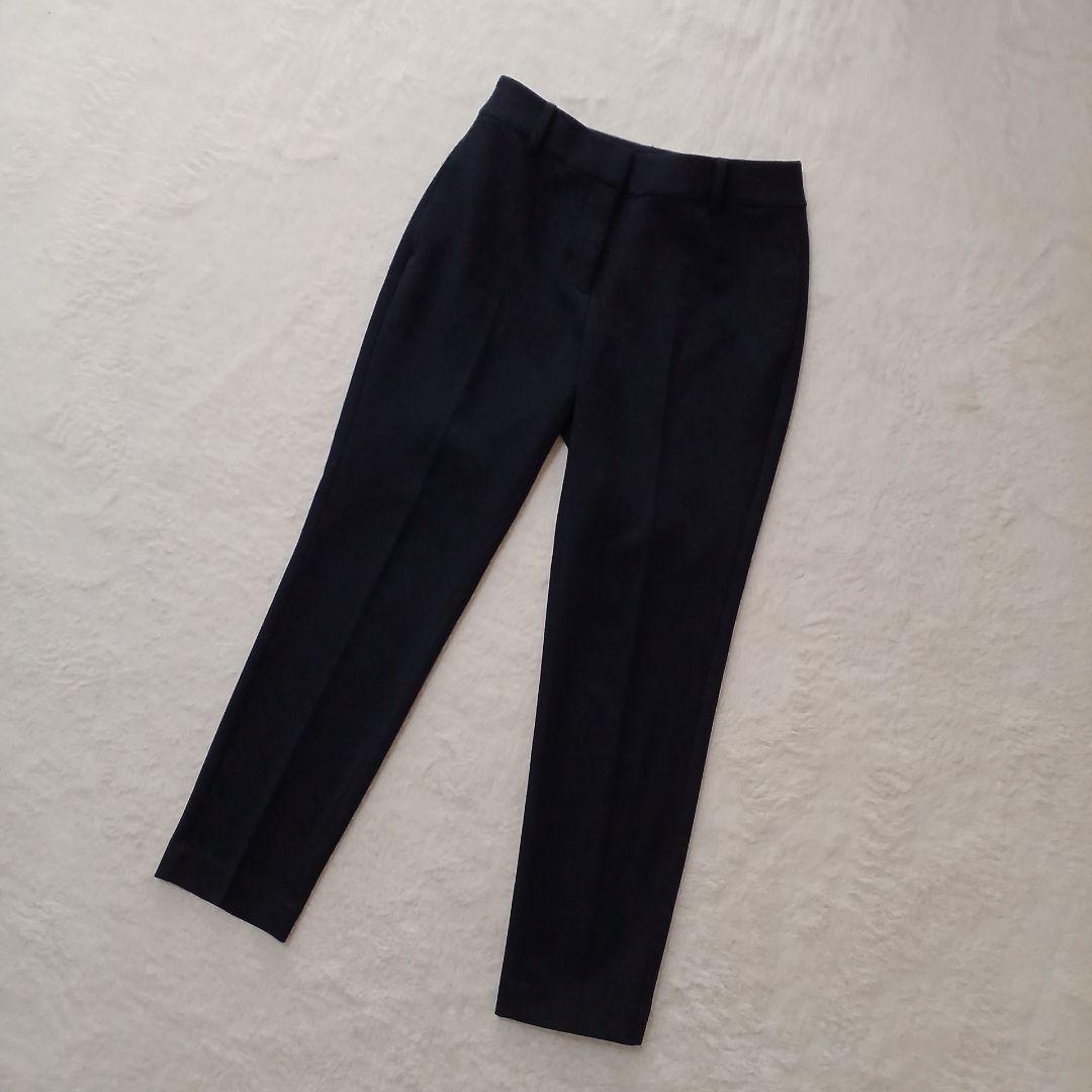 洗える！PLST プラステ ノーカラージャケット パンツ 　ネイビー