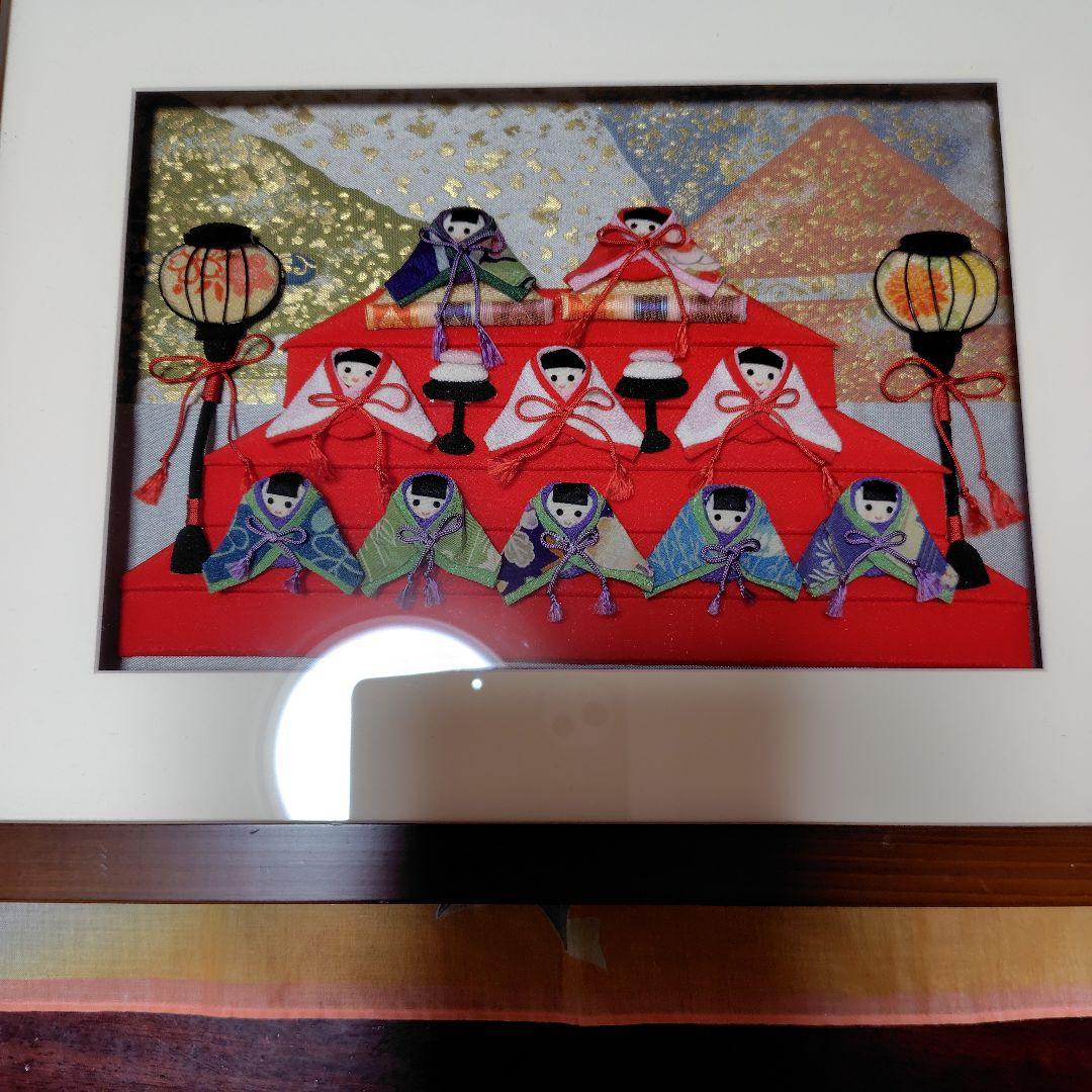 ちりめん細工　雛人形　三段飾り　ハンドメイド