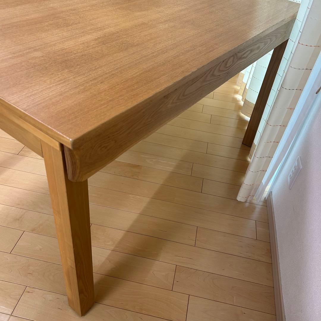 伸縮式テーブル　天然木　辻製作所　W1300〜2050 伸長　ダイニングテーブル