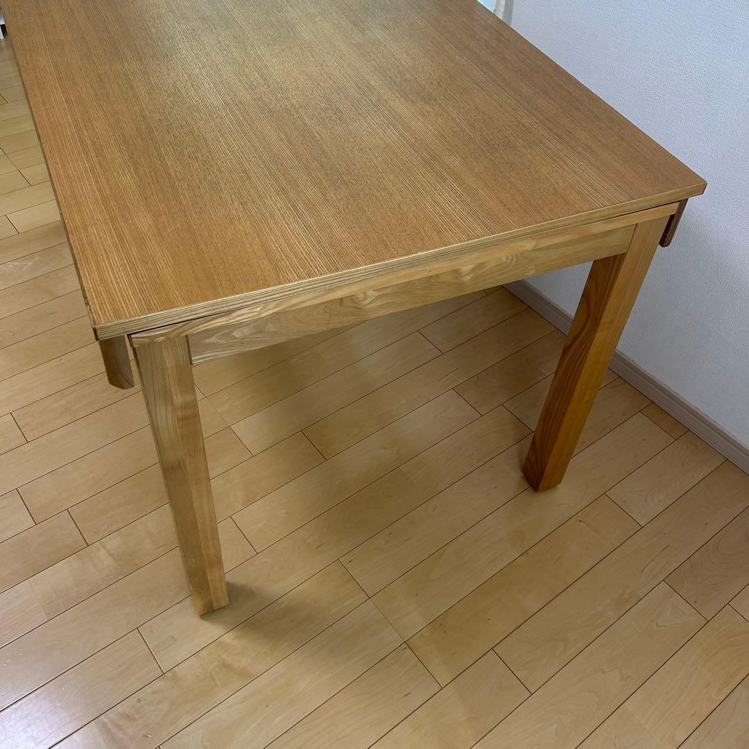 伸縮式テーブル　天然木　辻製作所　W1300〜2050 伸長　ダイニングテーブル