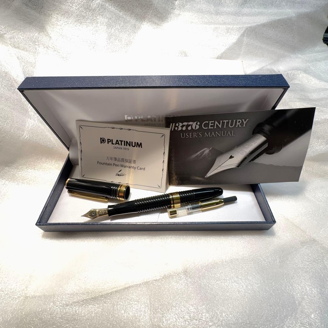 【廃番稀少】プラチナ万年筆 ギャザード 14K M 中字 未使用品■