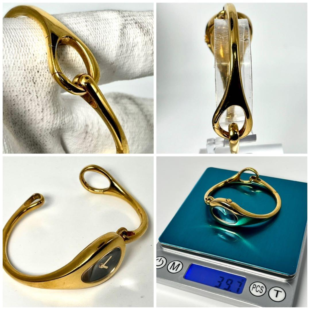 【付属品あり/稼働品】グッチ フローラ 103 バングルウォッチ ゴールド