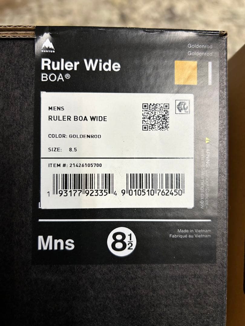 【新品】BURTON Ruler Wide BOA 24-25モデル