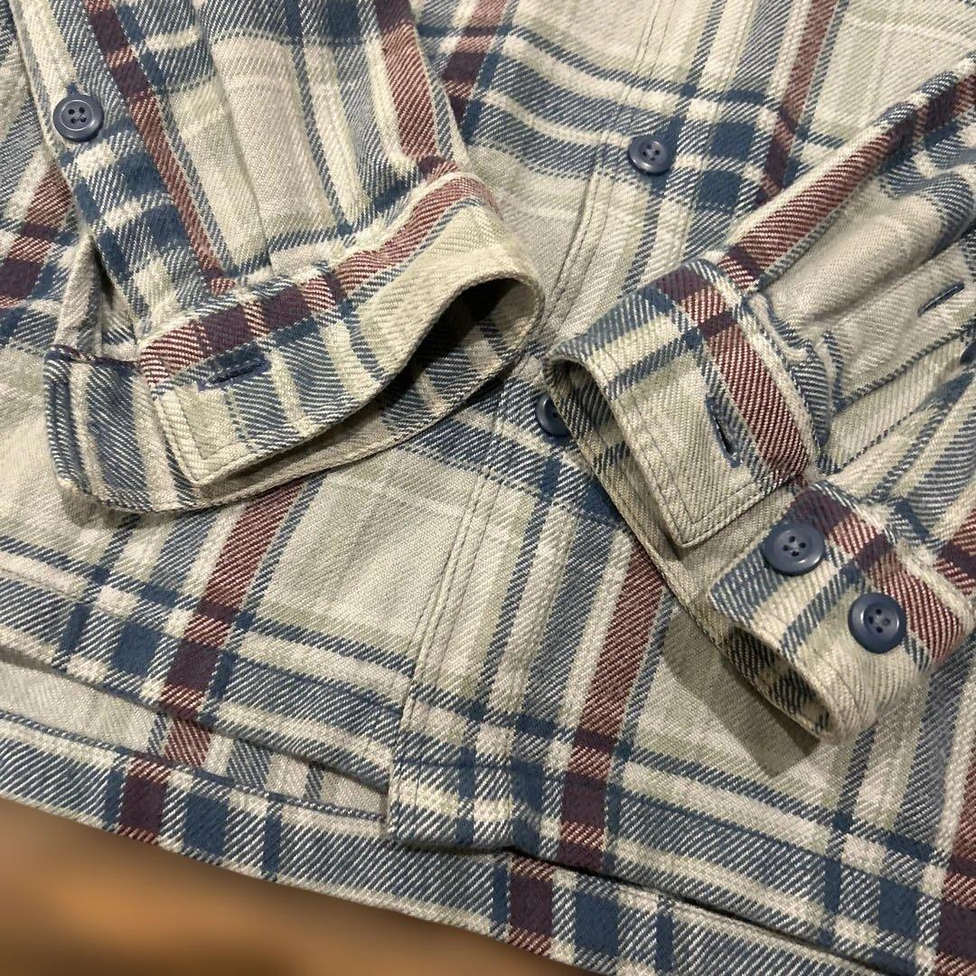 パタゴニア　ネルシャツ　ブルーチェック柄