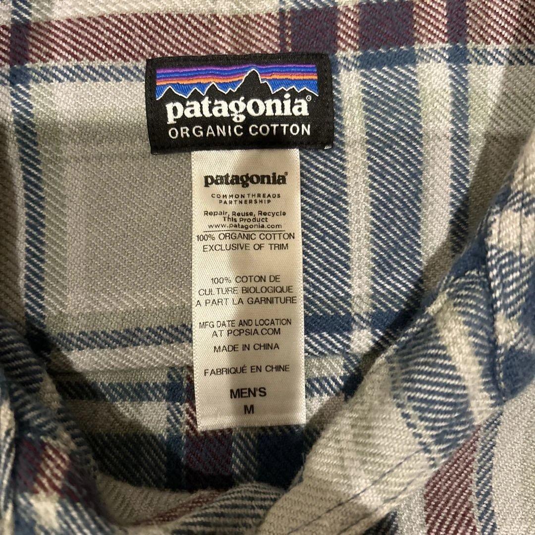 パタゴニア　ネルシャツ　ブルーチェック柄