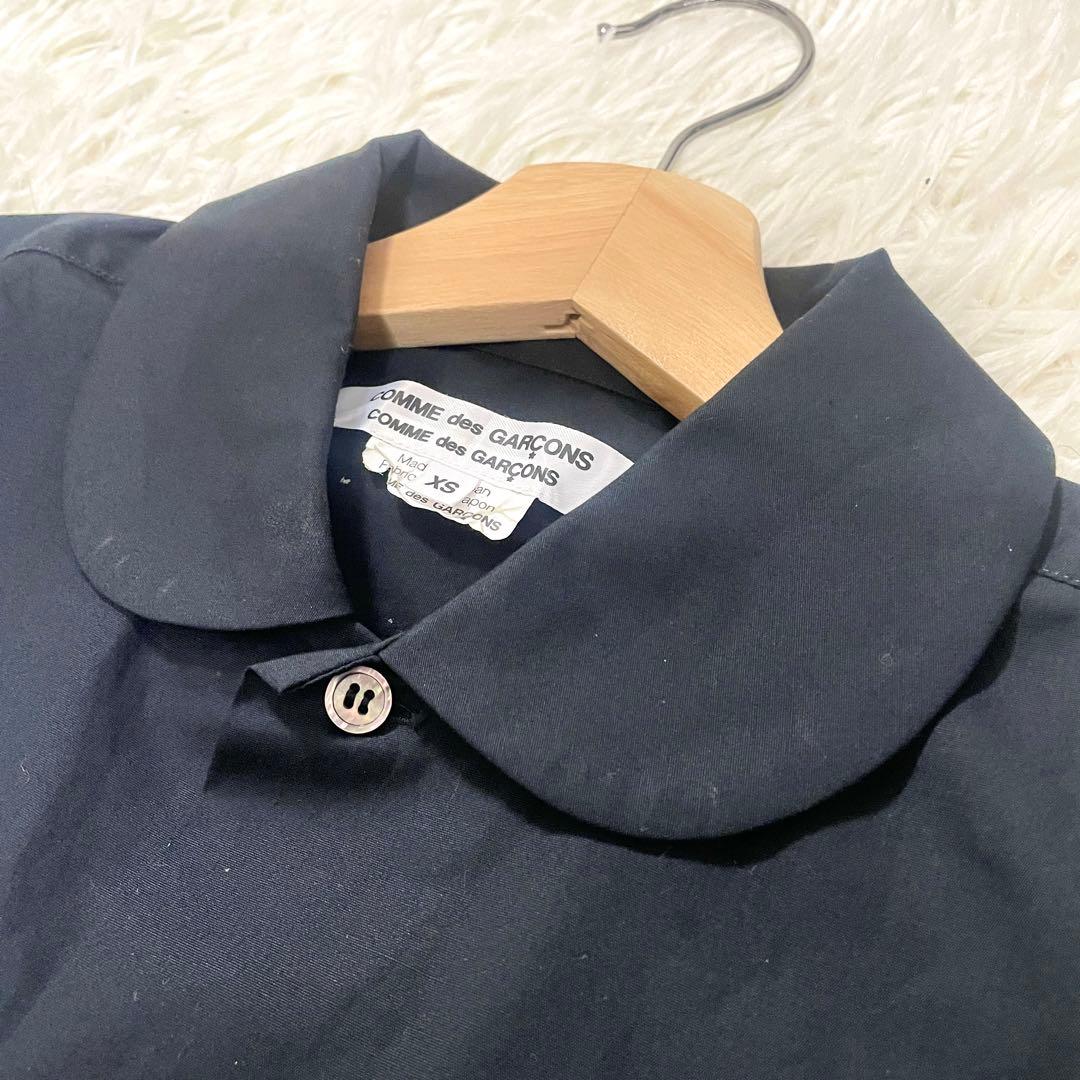 コムデギャルソン フリル　半袖　ブラウス XS ブラックAD2008