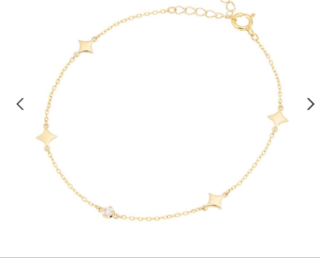 ツツミ　K10イエローゴールドダイヤモンドブレスレット