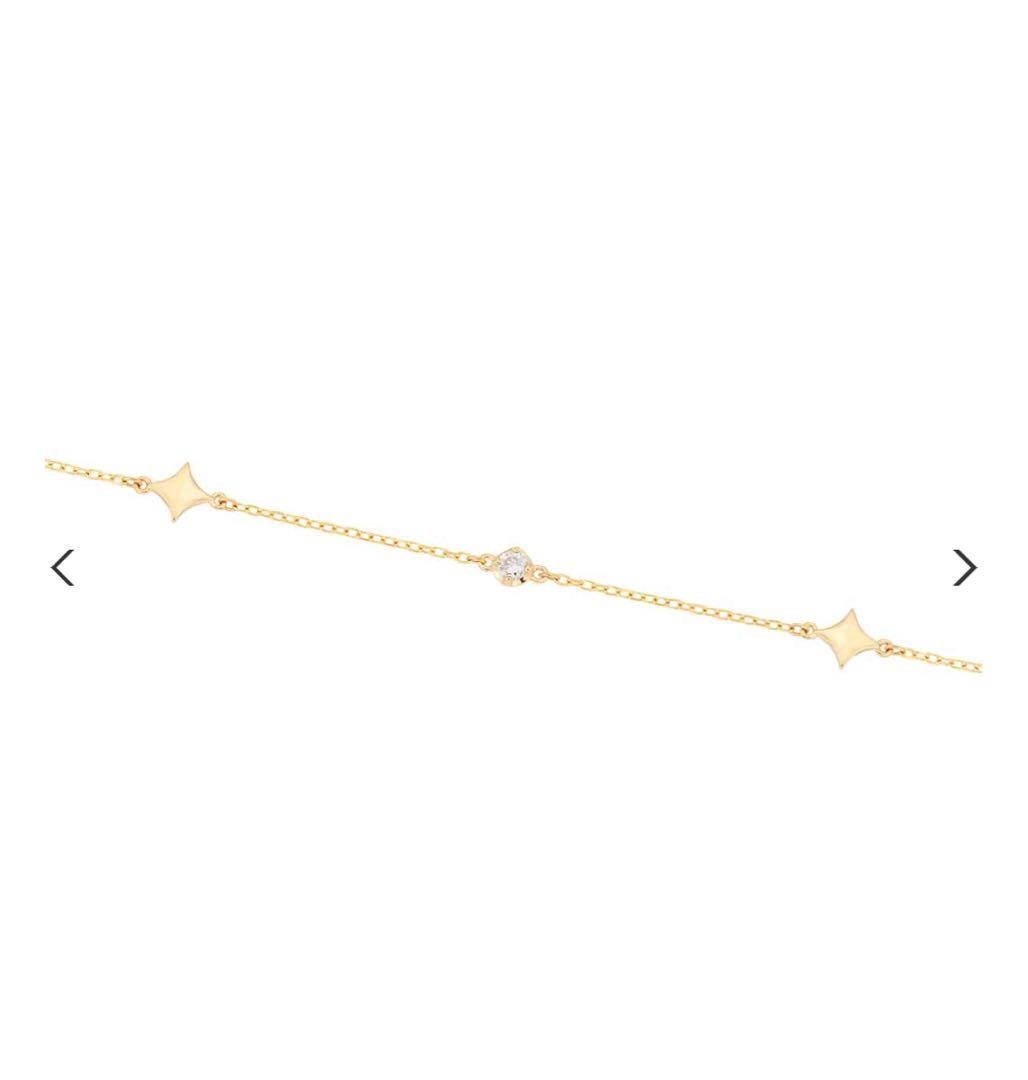 ツツミ　K10イエローゴールドダイヤモンドブレスレット