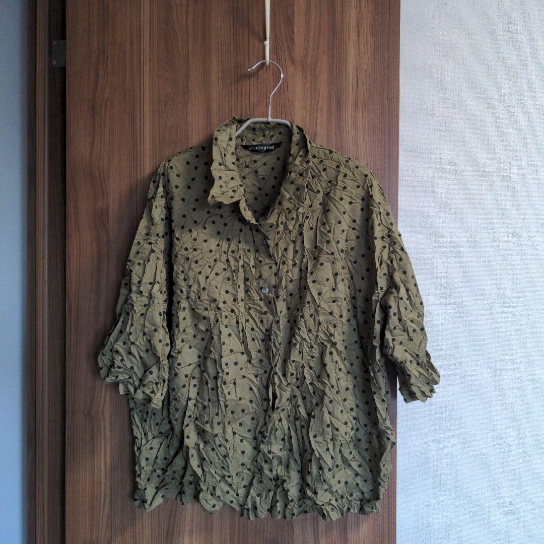 mizuiro ind ドット柄 半袖シャツ