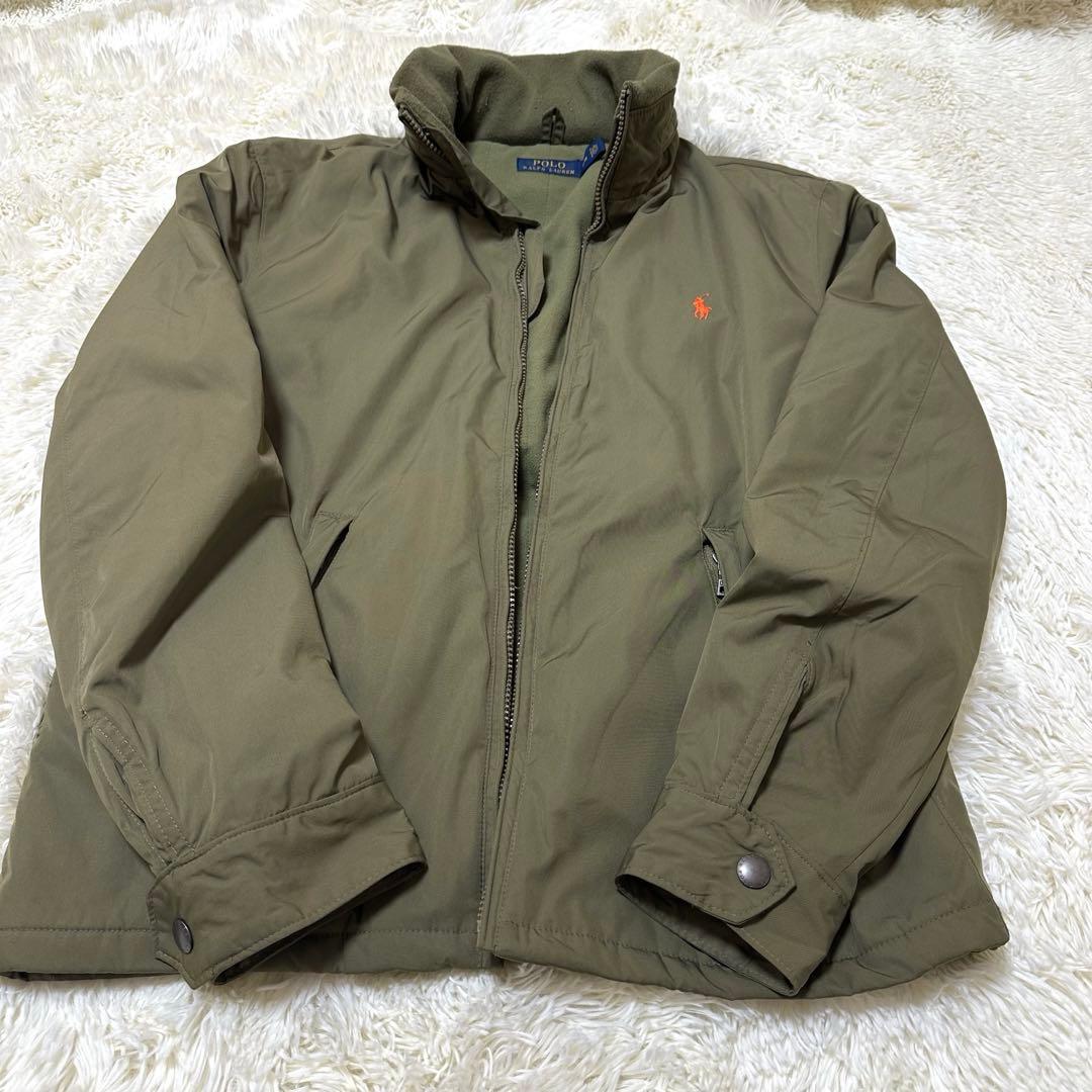 ポロラルフローレン　スウィングトップ　オレンジポニー 裏地フリース　カーキ　M