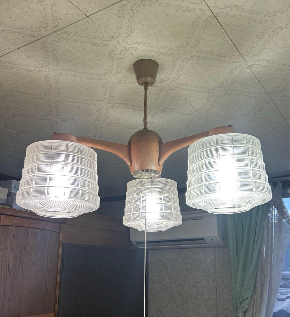 希少！　昭和レトロ 3灯シャンデリア