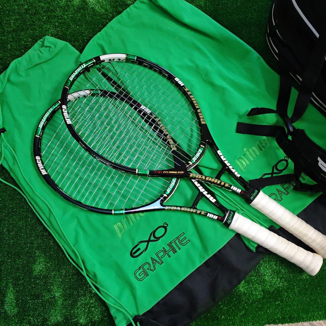 ぱ*ー様 Prince EXO3 Graphite 100T とラケットバッグ