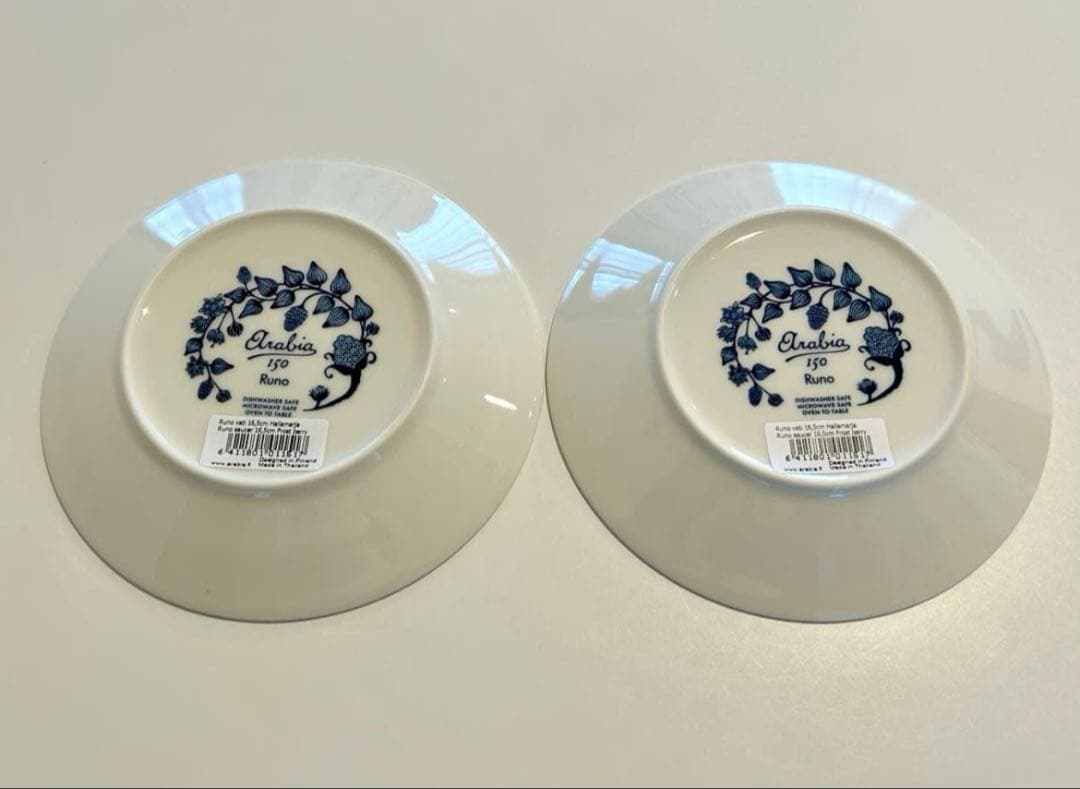 新品 アラビア　ルノ　フロストベリー　150周年　プレート16.5cm 2枚