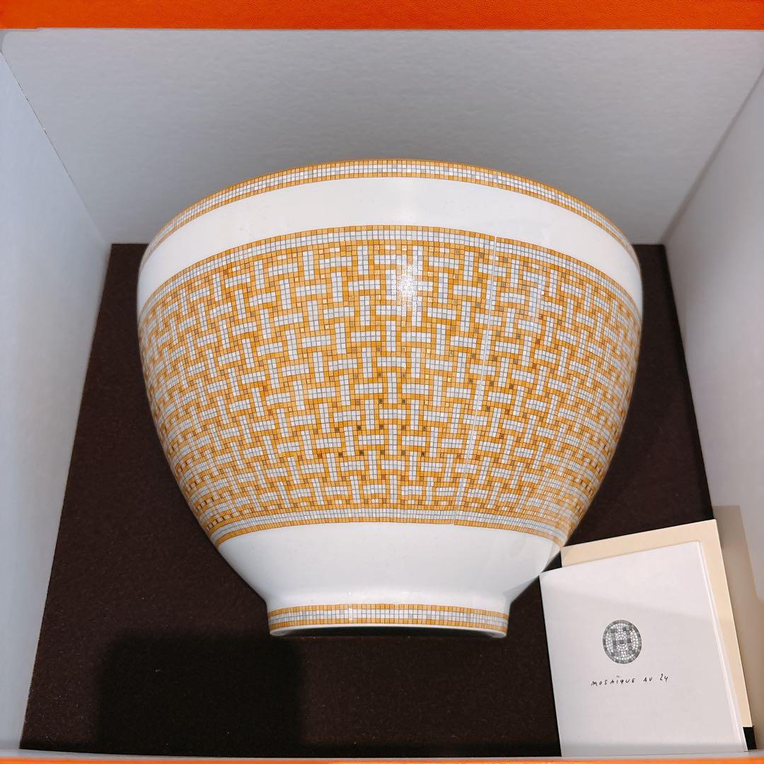 新品未使用 エルメス モザイク ヴァンキャトル ゴールド パンチボウル 洋食器