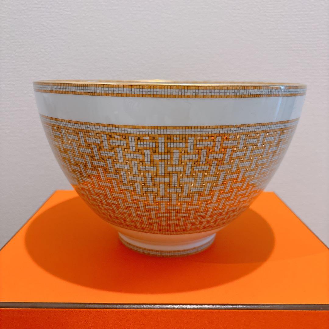 新品未使用 エルメス モザイク ヴァンキャトル ゴールド パンチボウル 洋食器