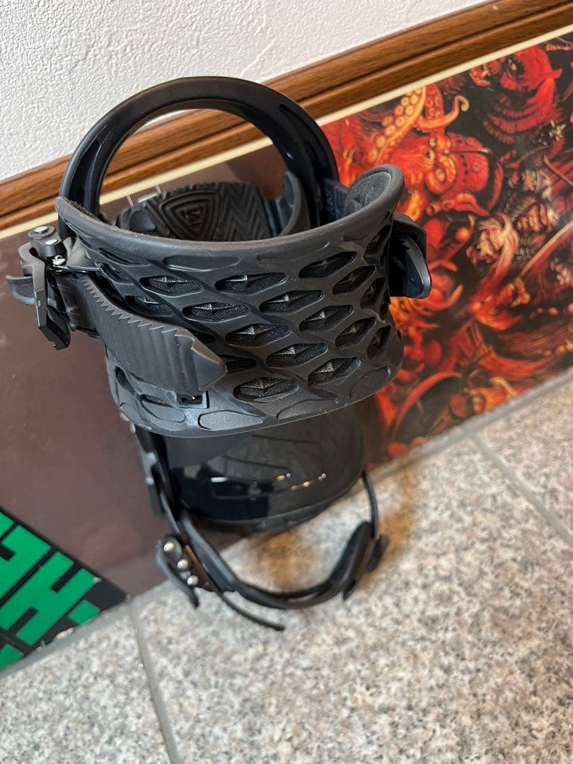 BURTON58 ドラゴン　スノーボード バインディング、カバー付き【名板】