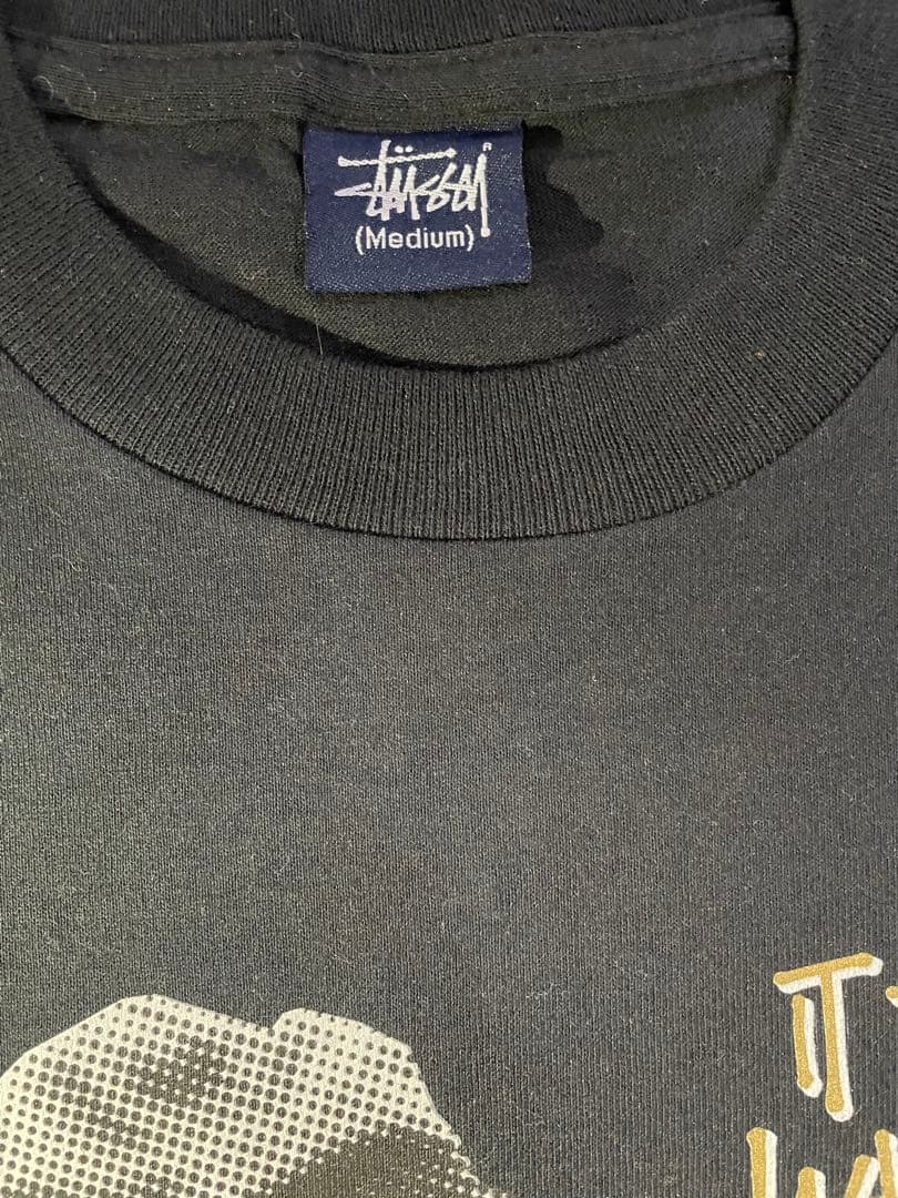 【STUSSY】90s old stussy フォトTシャツ M 紺