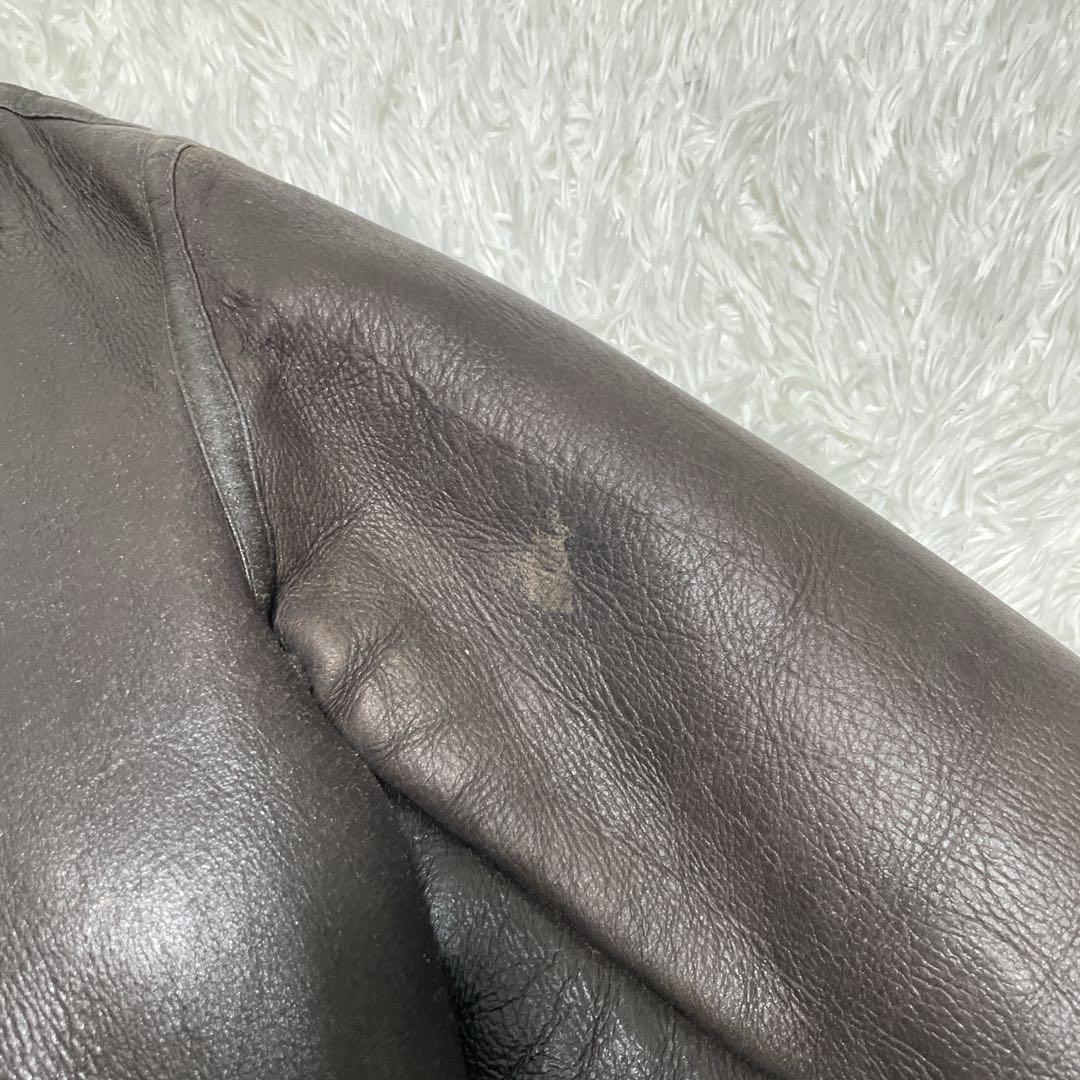 B-3 ムートンジャケット　フライトジャケット　レザー　L 羊革　本革