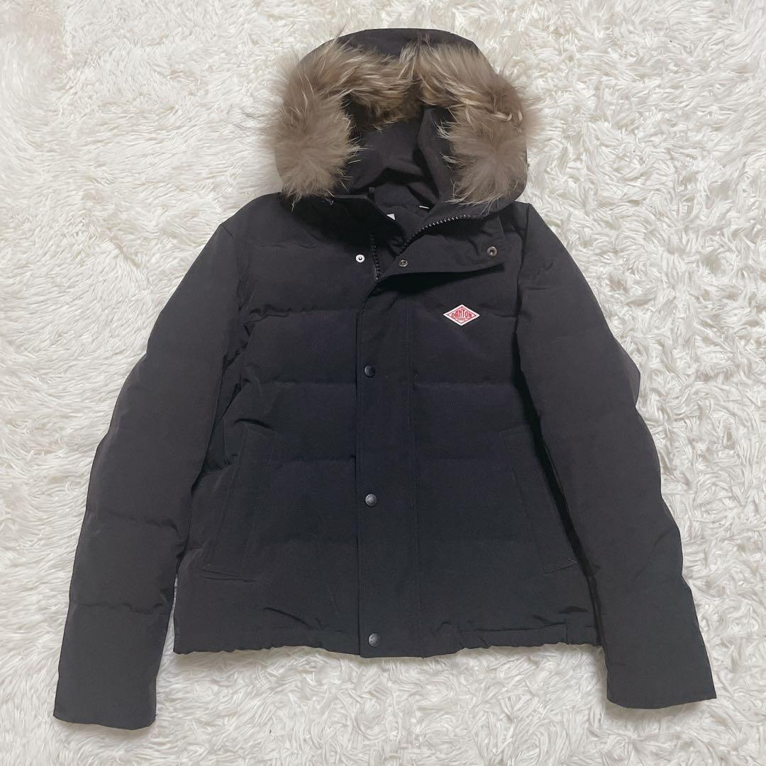 ✨美品✨DANTON ダントン ダウンジャケット ファー付き ブラック 36