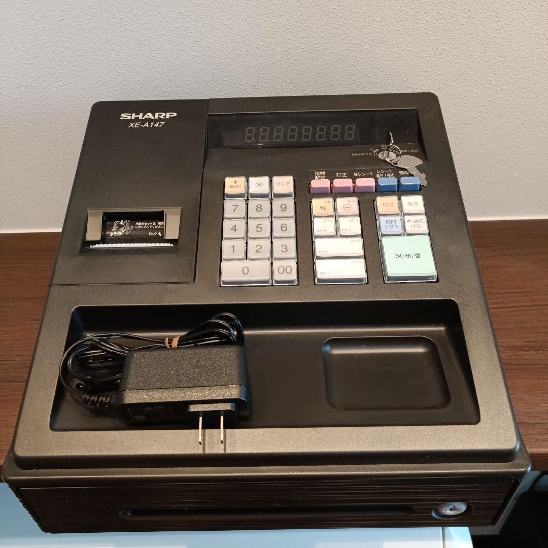 SHARP XE-A147-B レジスター ブラック ACアダプター付き