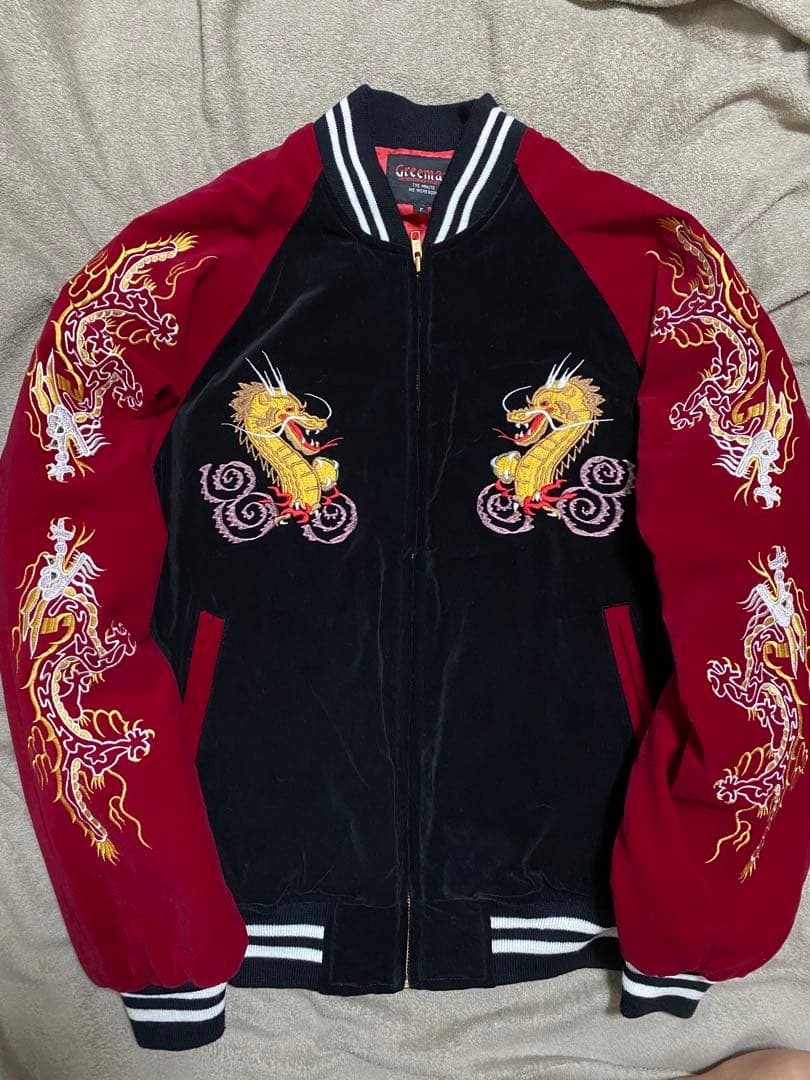 Greeman 美品別珍 日本限定龍 スカジャン unisex vintage