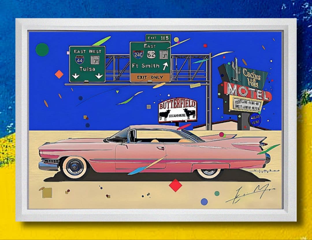 鈴木英人・アート【A4サイズ写真ポスターフレーム付き３点セット】ポスター