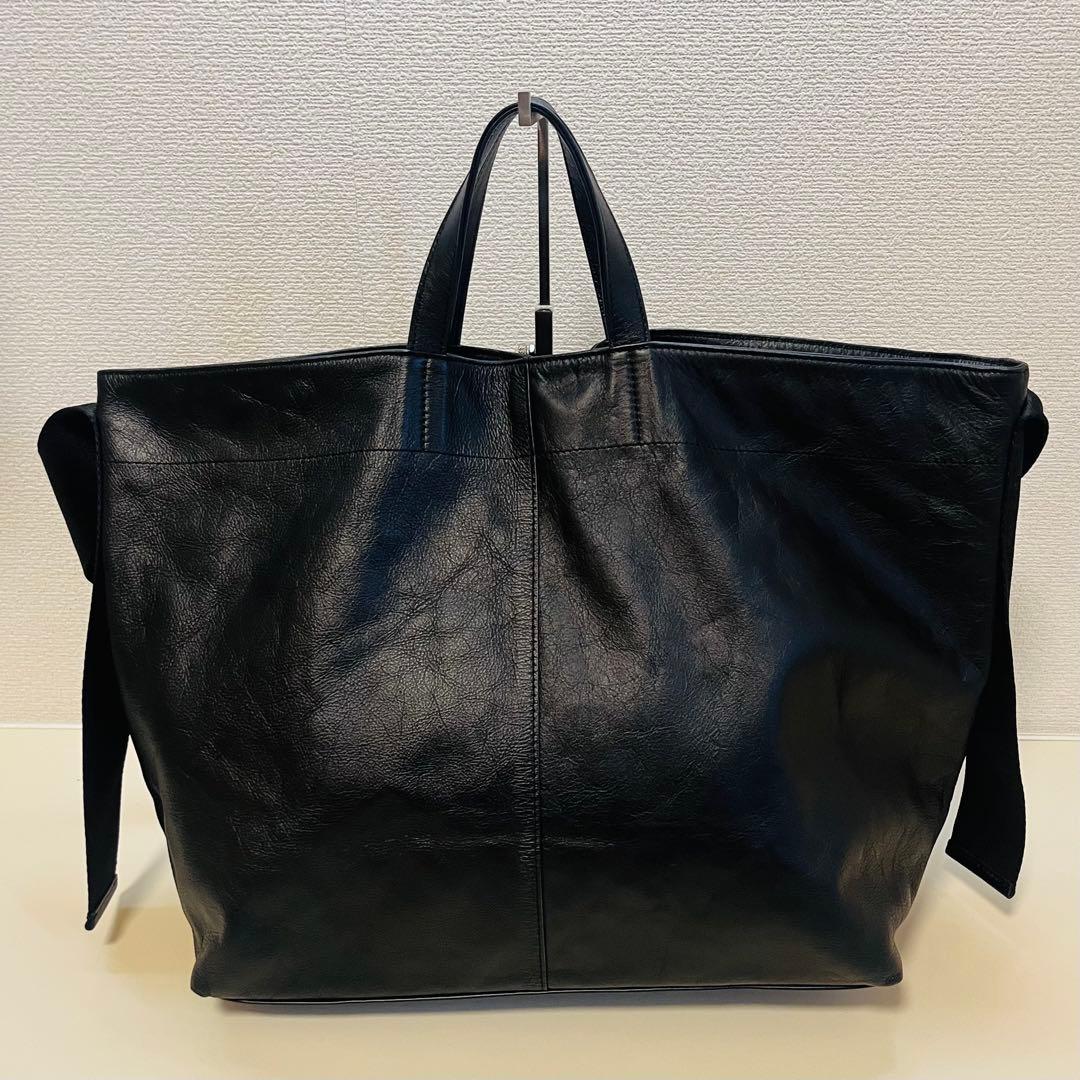 【極美品】ear PAPILLONNER　ワイドテープ　トート　L ブラック