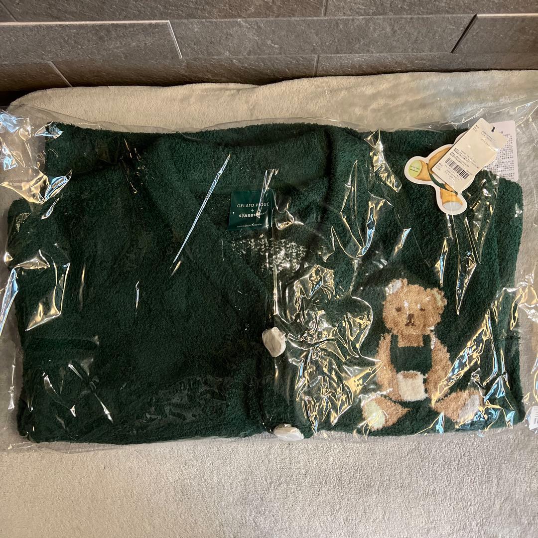 starbucks ジェラピケ パウダースタージャガードカーディガン