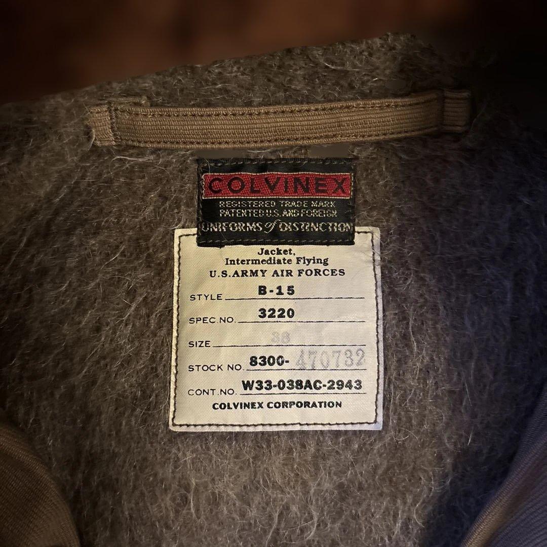 バズリクソンズ　B-15 COLVINEX フライトジャケット　サイズ38