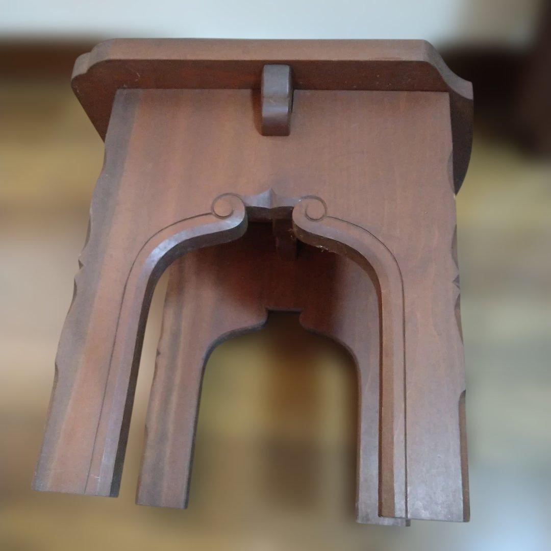 昭和　ヴィンテージ　アンティーク　木製　彫刻　椅子