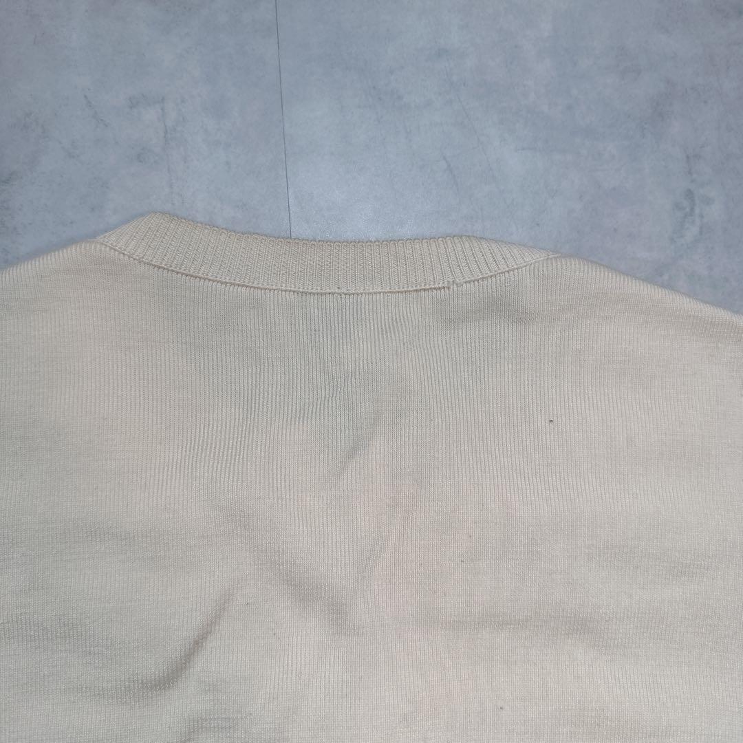 MONCLER モンクレール ニット 切り替え ダウン ワッペン XS ベージュ