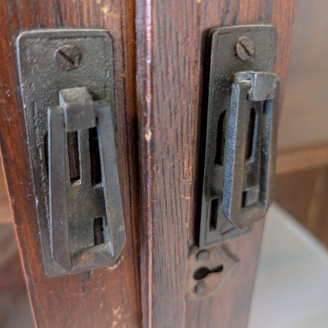 アンティーク キャビネット 昭和レトロ 戸棚 木製 大正 和家具 食器棚