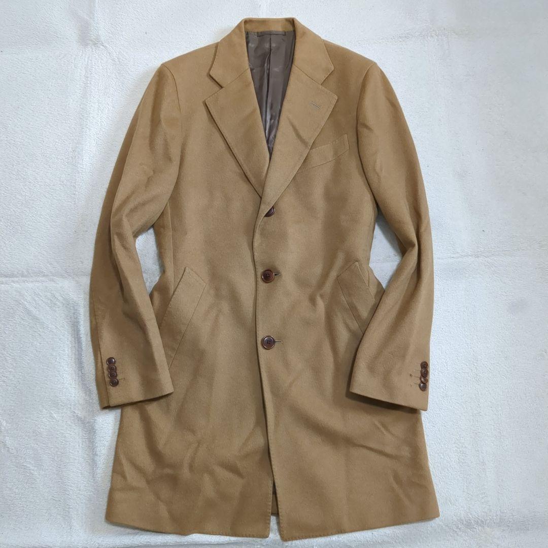SHIPS カシミヤ チェスターコート ベージュ Lサイズ ウール