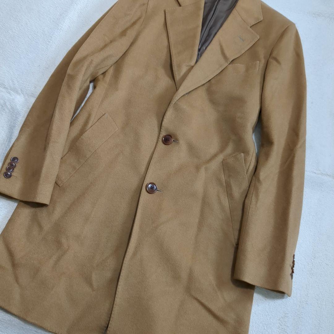 SHIPS カシミヤ チェスターコート ベージュ Lサイズ ウール