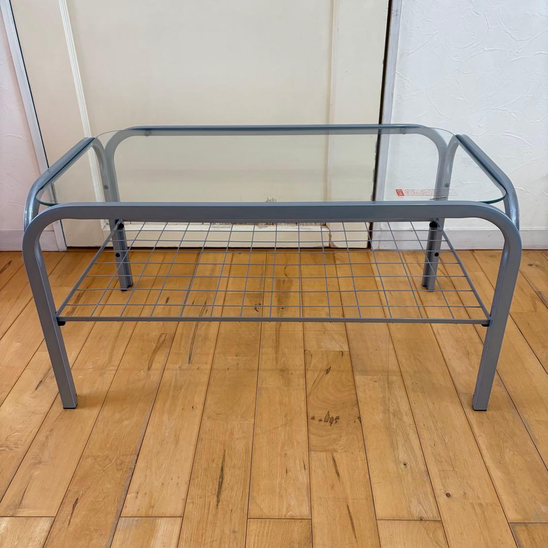 ☆新品☆レトロポップ　80‘s ガラス　センターテーブル　コーヒーテーブル