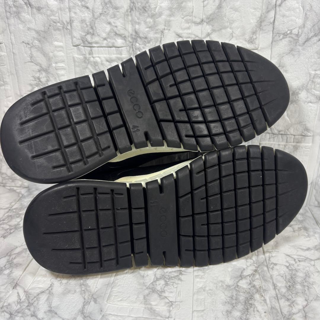 【美品】eco エコー グルーブ ハイブリッド 本革 ブラック 26㎝
