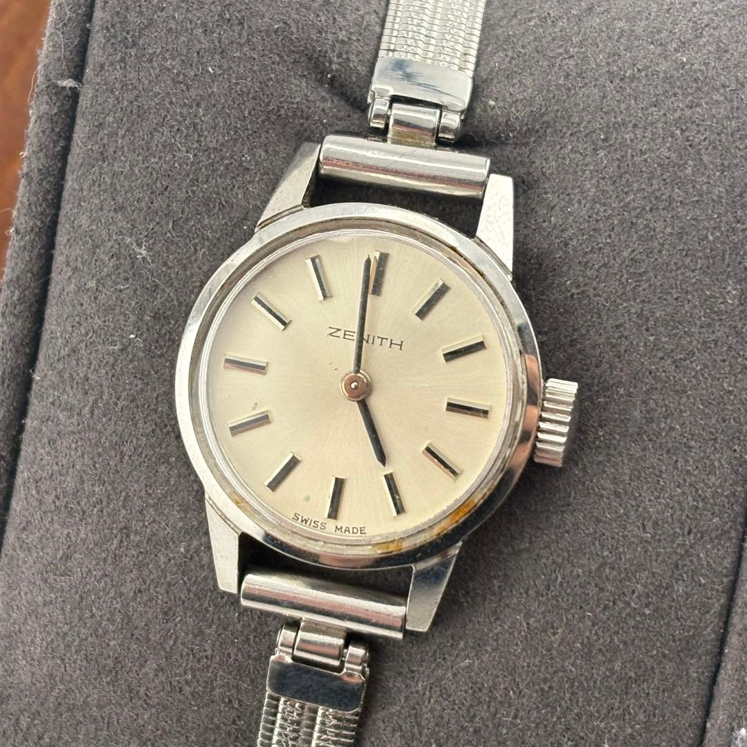 【希少】ゼニス　手巻き　ZENITH シルバー　美品