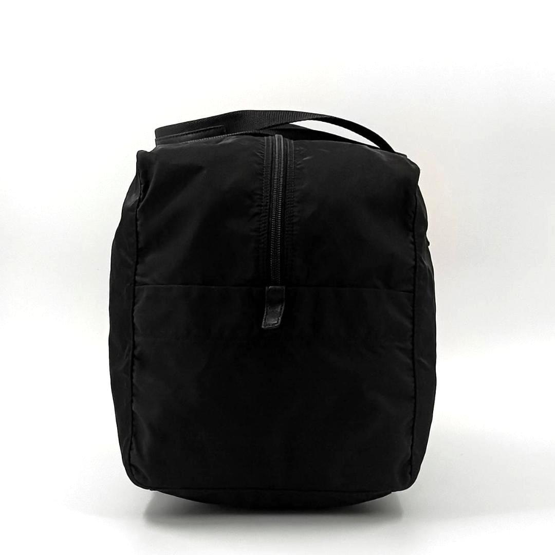 希少✨プラダ 大容量 ボストンバッグ 三角ロゴ レザー ナイロン 肩掛け 黒