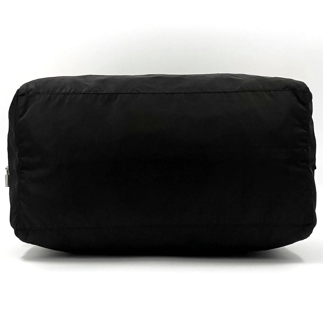 希少✨プラダ 大容量 ボストンバッグ 三角ロゴ レザー ナイロン 肩掛け 黒