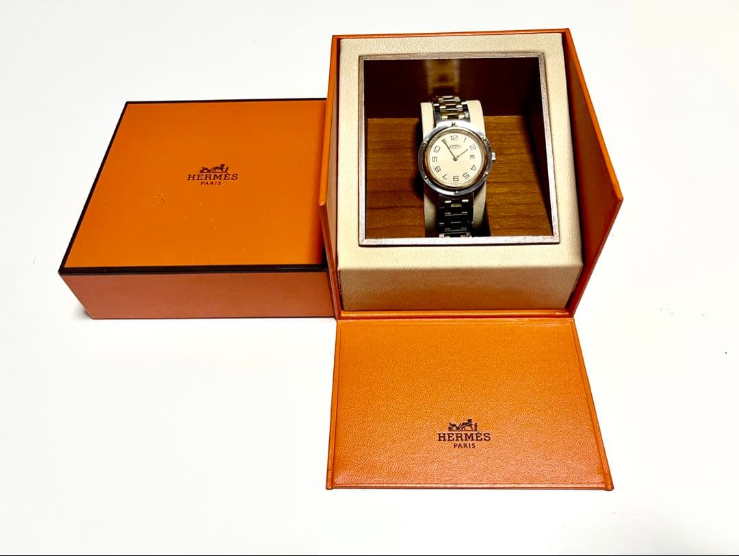 HERMES アナログ腕時計 シルバー/ゴールド