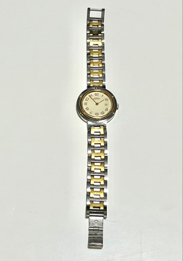 HERMES アナログ腕時計 シルバー/ゴールド