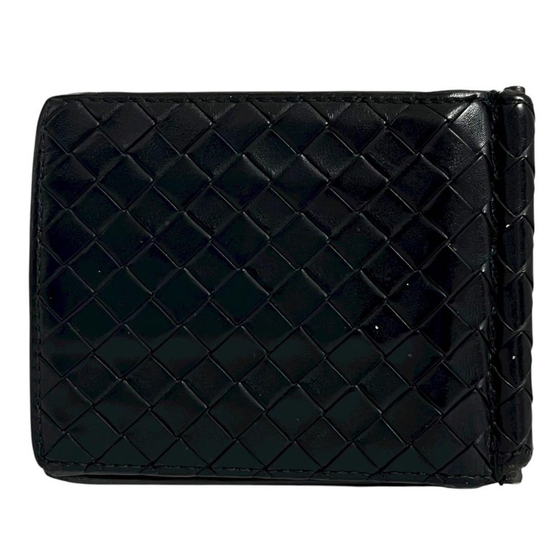 人気✨　ボッテガヴェネタ　二つ折り財布　マネークリップ　イントレチャート　レザー